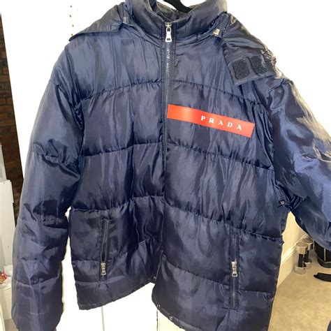 prada mens puffer jacket|prada linea rossa puffer jacket.